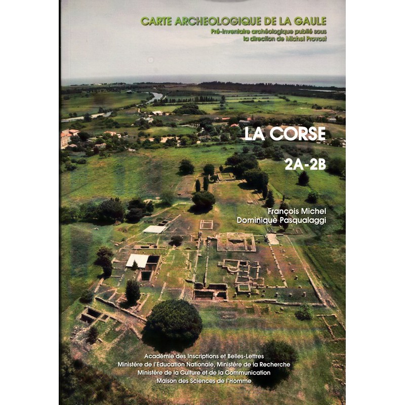 Carte archeologique de la gaule2A , 2B la Corse